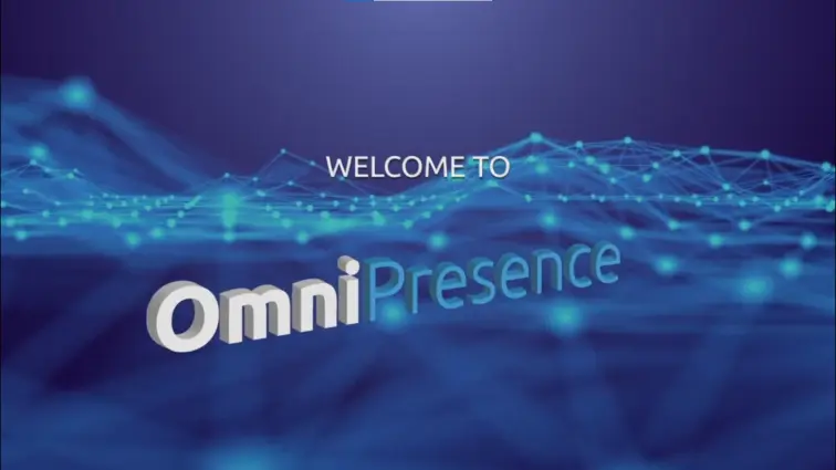 a background tech with words 'welcome to OmniPresence'